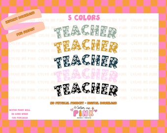 Teacher Daisy's PNG - Digital Download, Sublimation Design, Commercial Use, High Quality, Designs for Shirts, School