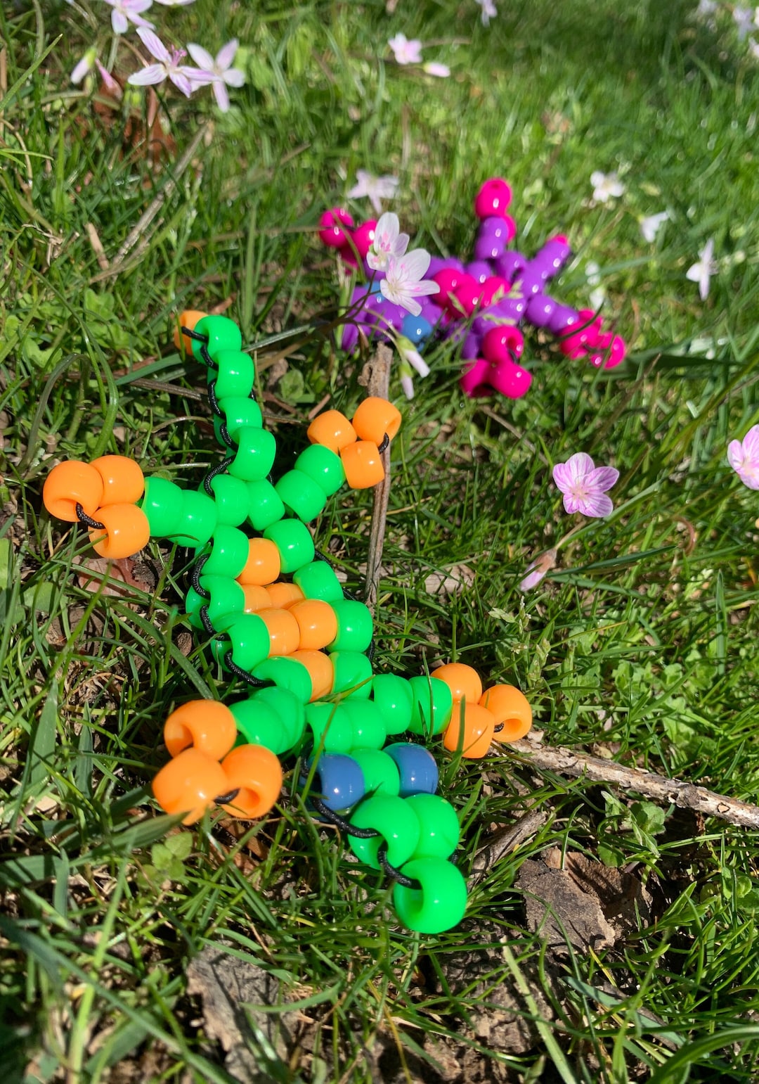 Kandi Beaded Customizable Lizard Keychain - Etsy