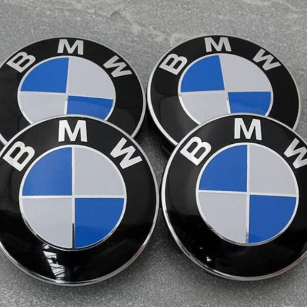 Original BMW Set of 4 BMW alloy wheel centre caps 68mm