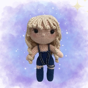 Schema all'uncinetto per bambola Amigurumi di Midnights Taylor