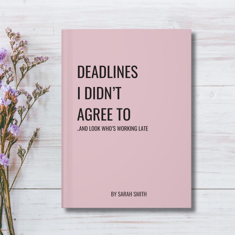 Sarcastic Office Journal, Funny Work Notebook, Coworker or Work Bestie Journal Gift, Notebook for Work, New Job Journal, Custom Notebook Fun image 2