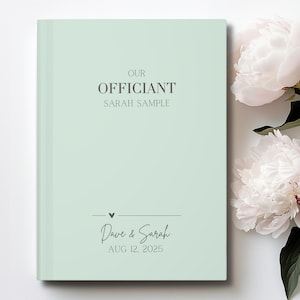 Officiant Book, Custom Officiant Notebook, Officiant Notebook, Officiant Gifts Bride to be Gift, Gift Reverend, Wedding Journal, Pastor Gift