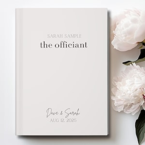 Custom Officiant Notebook, Wedding Officiant Book, Officiant Notebook, Bride to be Gift, Gift Reverend, Wedding Journal, Pastor Gift Ideas