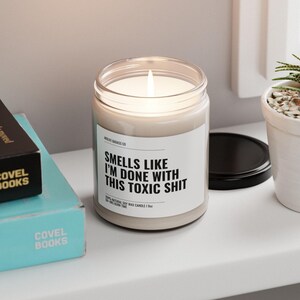 Sarcastic fun Candle, Snarky Candle Gift, Last Nerve Candle, Mental Health Candle, Funny Saying Candle, funny Candle Labels, Snarky Cubicle image 3