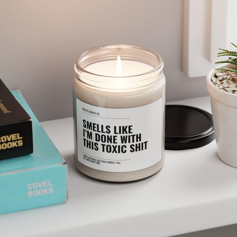 Sarcastic fun Candle, Snarky Candle Gift, Last Nerve Candle, Mental Health Candle, Funny Saying Candle, funny Candle Labels, Snarky Cubicle image 3