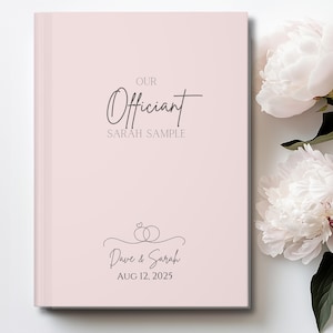 Personalized Officiant Notebook, Custom Wedding Officiant Book, Officiant Notebook, Bride to be Gift, Note Book for Speech Toast Sermon
