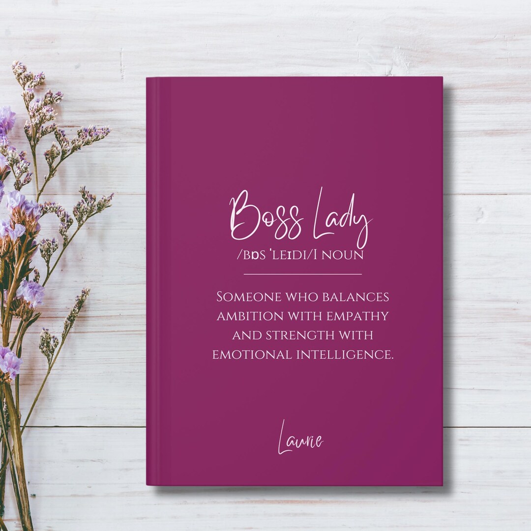 Customizable Boss Lady Notebook, Gift for Female Boss and Women in ...