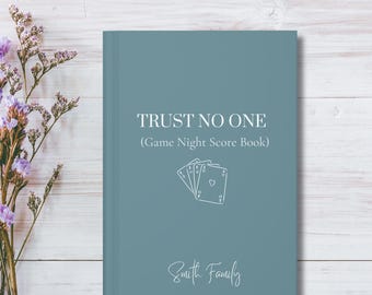 Fun Game Night Score Book, Board Game Scorebook for Families, Friends Score Tracker Book, Board Games Logbook, Custom Game Night Gifts