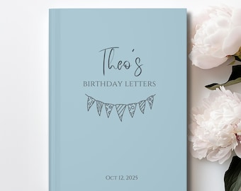 Baby Boy Birthday Book, Birthday Boy Journal, Personalized Birthday Keepsake Journal, Birthday Letters Custom Book, Letter to Birthday Boy