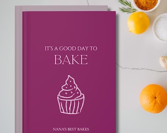 Custom Cook Book, Recipes for Baking, Family Recipe Book, Blank Cookbook to Write In, Custom Baking Journal Gift, Our Recipes Notebook