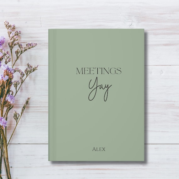 Meetings Yay Sarcastic Notebook Journal – Funny Office Journal, Work Planner, Desk Journal, Gift for Coworkers, Office Humor Notebook