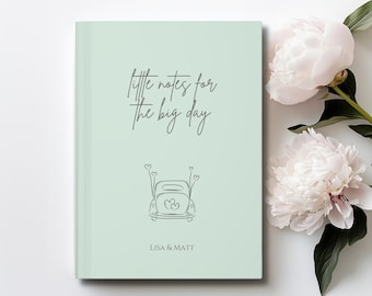 Custom Wedding Notebook, Little Notes For The Big Day, Engagement Gift, Bridal Journal Letters to the Bride Bride Book, Custom Bridal Shower