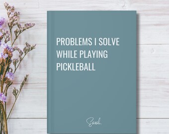 Pickleball Notebook Gift for League Players, Customized Mental Health Humor Notebook for Pickleball Lovers, Funny Stress Relief Journal