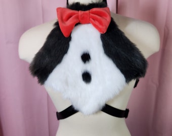 Hazbin Hotel Husk Furry Chest Fluff Harness