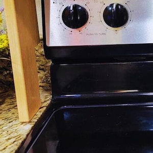 Hickory Wood Spice Rack: Above Stove Shelf, Easy Assembly