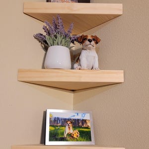 Wooden Floating Corner Shelf, Corner shelf, Decorative Wood Shelf, Set of 3, Set of 2 Wooden Corner Shelf, Floating Shelf, Plant Shelf