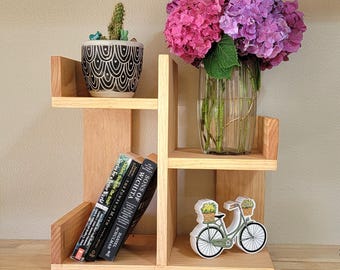 New Zealand Pine Wood Desk Organizer Shelf: Desk Bookshelf