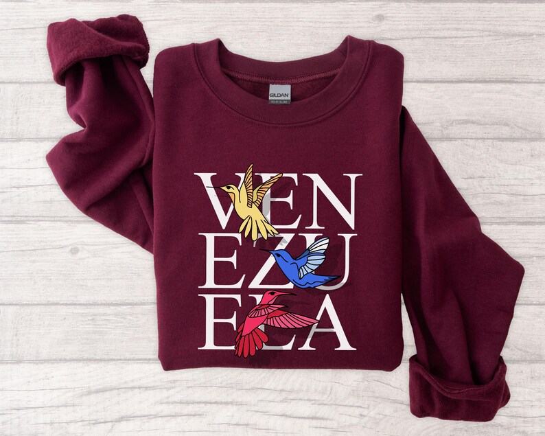 Venezuela Libre Shirt & Sweatshirt, VZLA Freedom Hummingbird, Hispanic Heritage Month Gift image 3