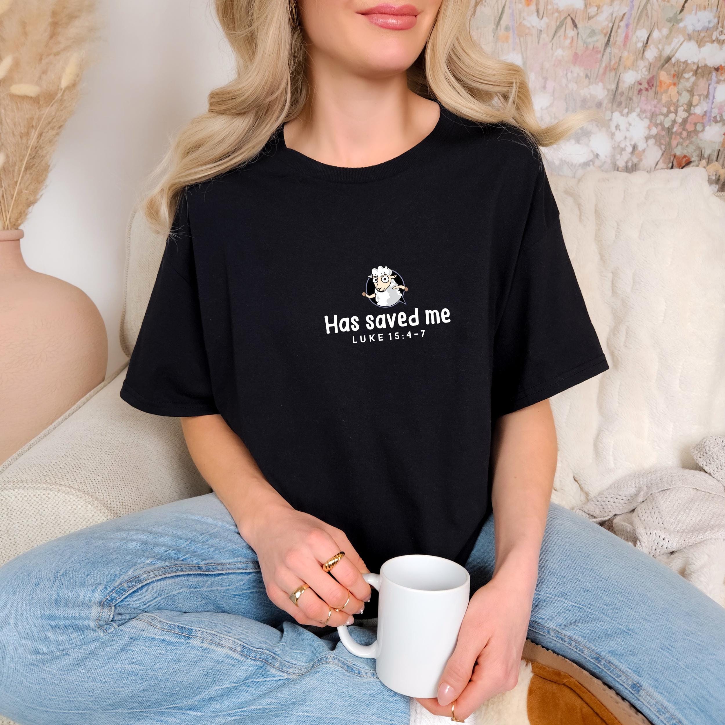 Has Saved Me Luke 15 4-7 Shirt, Parable of Sheep Tee, Christianity ...
