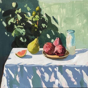 Keuken stilleven olieverfschilderij origineel olieverfschilderij stilleven fruit olieverf op canvas kunstwerk originele muurkunst Moederdag beste cadeaus