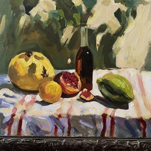 Keuken stilleven olieverfschilderij origineel olieverfschilderij stilleven zomer olieverf op canvas kunstwerk originele muurkunst