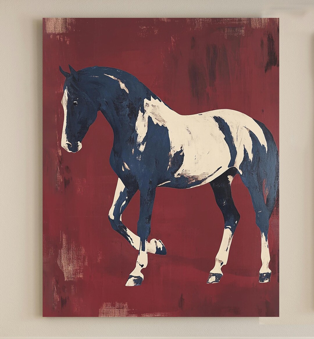 Original Abstract Horse Oil Painting, Large Canvas Wall Art - Etsy