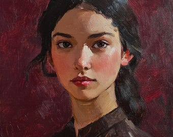 Commission painting portrait from Photo, Сustom Gift Oil Portrait on Canvas, Custom Oil painting