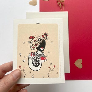 Carte postale Dame de Cœur Étoile