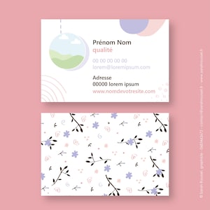 My pretty floral card, personalized business card