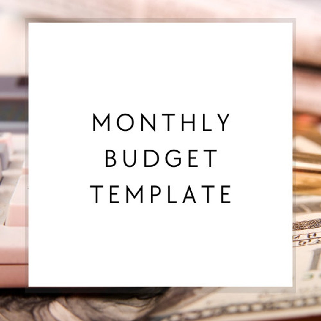 Monthly Budget Template, Google Sheets Doc, Instant Download - Etsy