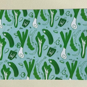 野菜ポストカード、野菜イラスト、ポストカード、イラスト食べ物、絵カード、ギフトアイデア