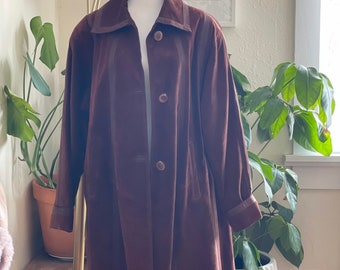 90's Inspired Striped Suede Leather Jacket