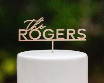 Wedding Cake Topper, Gold Personalized Cake Topper, Anniversary Cake Topper, Custom Cake Topper, Last Name Cake Topper, Wedding Cake