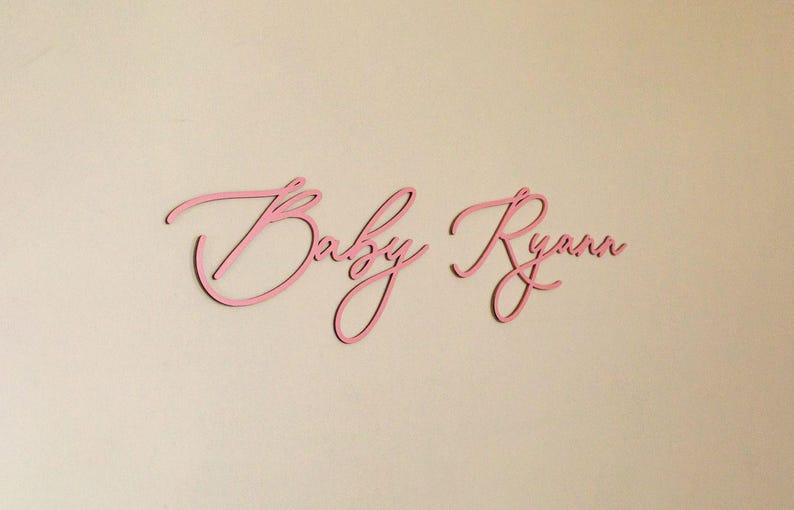 Personalized Baby Shower Sign, Name Sign for Baby Shower Party, Wood Sign, Custom Sign, Backdrop Sign, Custom Name Sign, Backdrop image 2