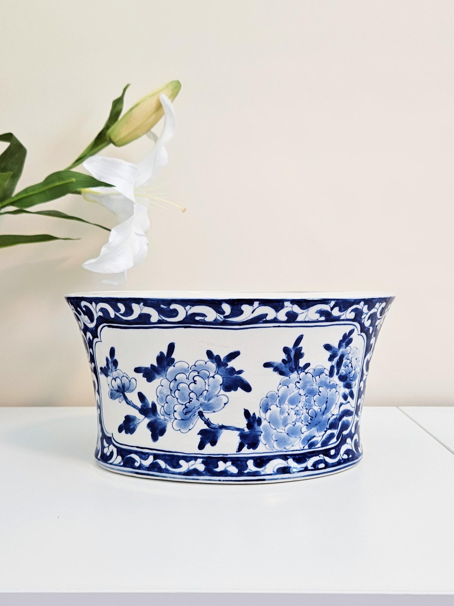Blue and White Vintage Pots - Etsy