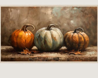 Pumpkin Fall Frame TV Art Vintage Halloween Decor Spooky Season Oil Painting Art armhouse Decor Samsung Frame TV Fall decor Thanksgiving