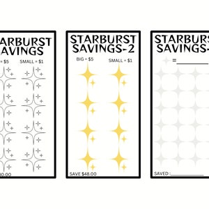 Starburst Savings Challenge/Cash Stuffing