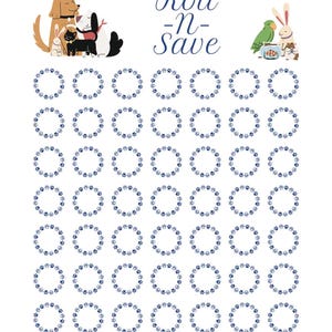 Pet Roll -N- Save Savings Challenge/Cash Stuffing