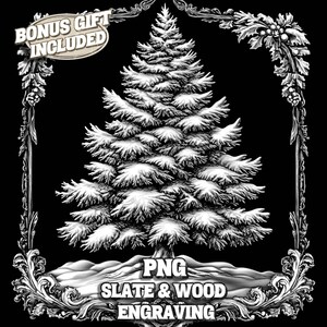 クリスマスの松の木のレーザー彫刻 PNG、お祝いの装飾が施されたクリスマスツリーのレーザー焼き付けファイル、冬のホリデーコースターの彫刻ファイル
