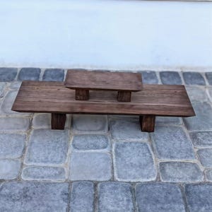 Autel de méditation fait main | Table spirituelle en chêne massif pour les rituels, le yoga et la pleine conscience