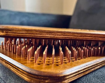 Handmade Copper Nail Sadhu Board: Acupressure Meditation Footboard