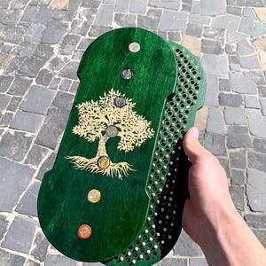 Sadhu boards for nail standing with Bamboo Nails and Chakra stones