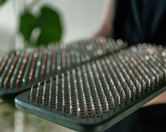 Tabla de meditación Sadhu, terapia con clavos de madera (opciones de espaciado ajustables)