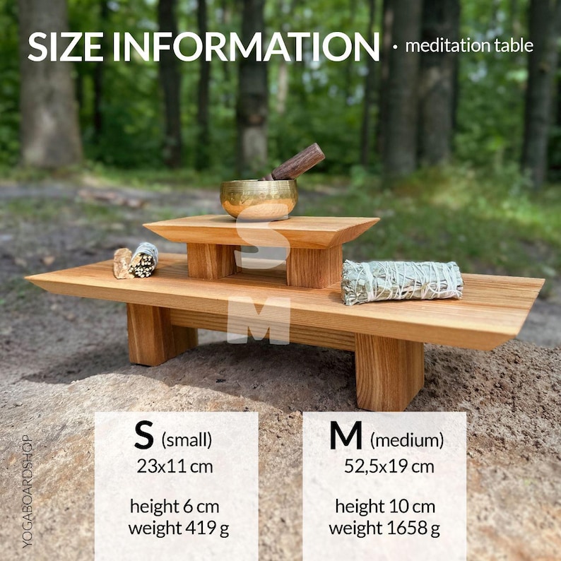 Rustic Craft Table Zen Oak Meditation Altar: Zen Table, Mini Puja Pedestal - Etsy