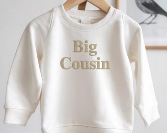 Sweatshirt met geborduurde grote neef: cadeau babyaankondiging