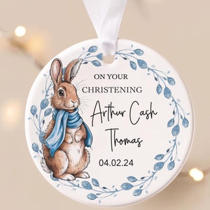 Personalised Christening Ornament, Christening Keepsake, Christening gift, Gift for Boy, New Baby Gift, Baby Shower Gift, Baptism Gift