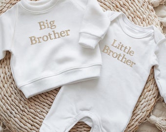 Moletom bordado Big Brother, Macacão Little Brother, Suéter Big Brother, Promoção Big Brother, Anúncio de bebê, Irmãos