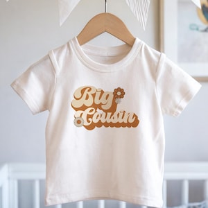 Cousin T-shirt, Sibling T-Shirt, Promoted to Big Cousin Retro Top, Cousin Crew T-Shirt, Neutral T-Shirt, Baby Announcement, Matching Cousins