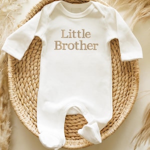Haftowany kombinezon Little Brother Little Sister, kombinezon Little Brother, kamizelka Little Brother Baby, kamizelka Little Sister Baby, rodzeństwo 001