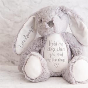 Personalised Baby Soft Toy, Baby Shower Gift, Gift for newborn, Teddy Bunny Rabbit, Teddy Keepsake Gift, Christening Gift, Cuddly Soft Toy